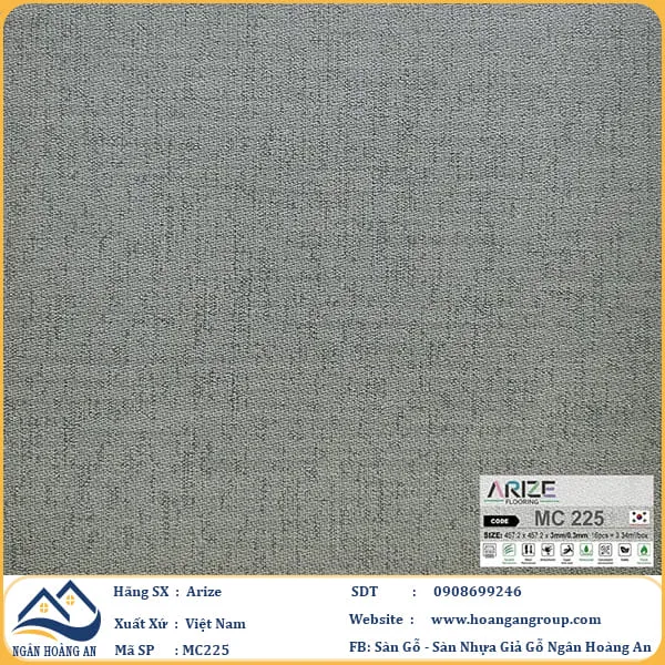 Sàn Nhựa Dán Keo Giả Vân Thảm Arize 3mm